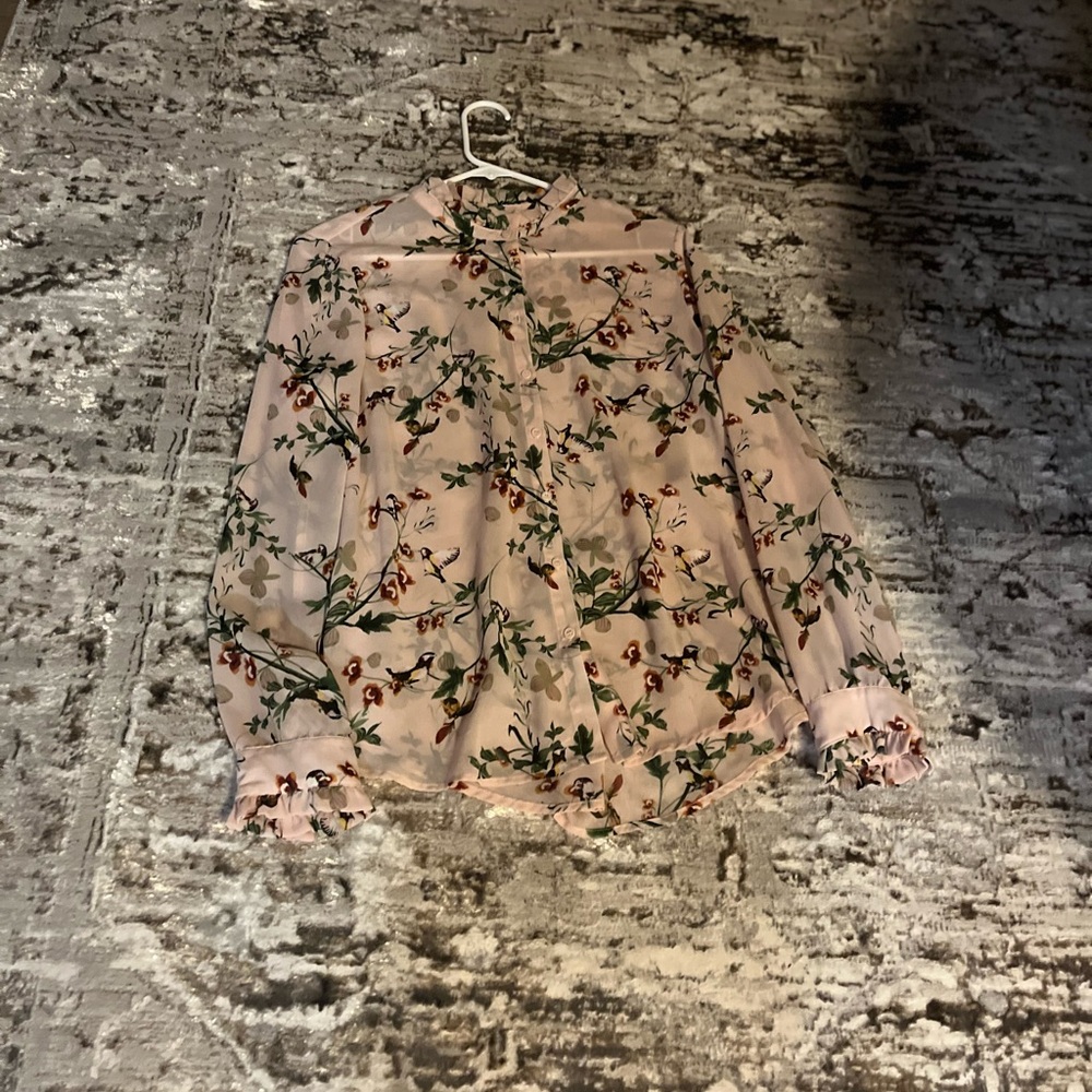 H&M Pink Floral Blouse